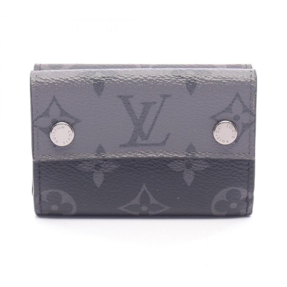 Louis Vuitton Discovery Compact Wallet, Tri-fold Canvas, Monogram Eclipse Rev...